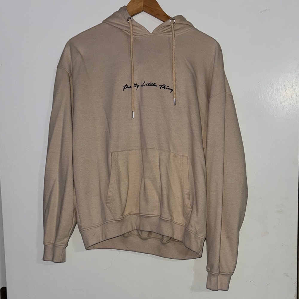 PrettyLittleThing Cream Hoodie